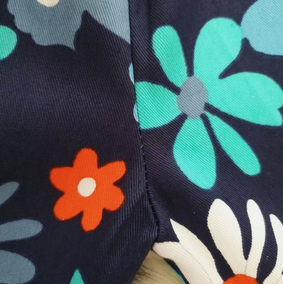 VTG 1960s DEADSTOCK Floral Flower Power Cotton Flares Pants Approx. 5-6 Years - Picture 9 of 12